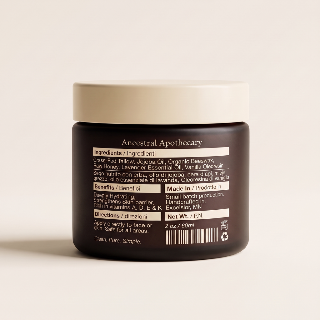 Tallow Face Balm (Vanilla Lavender)