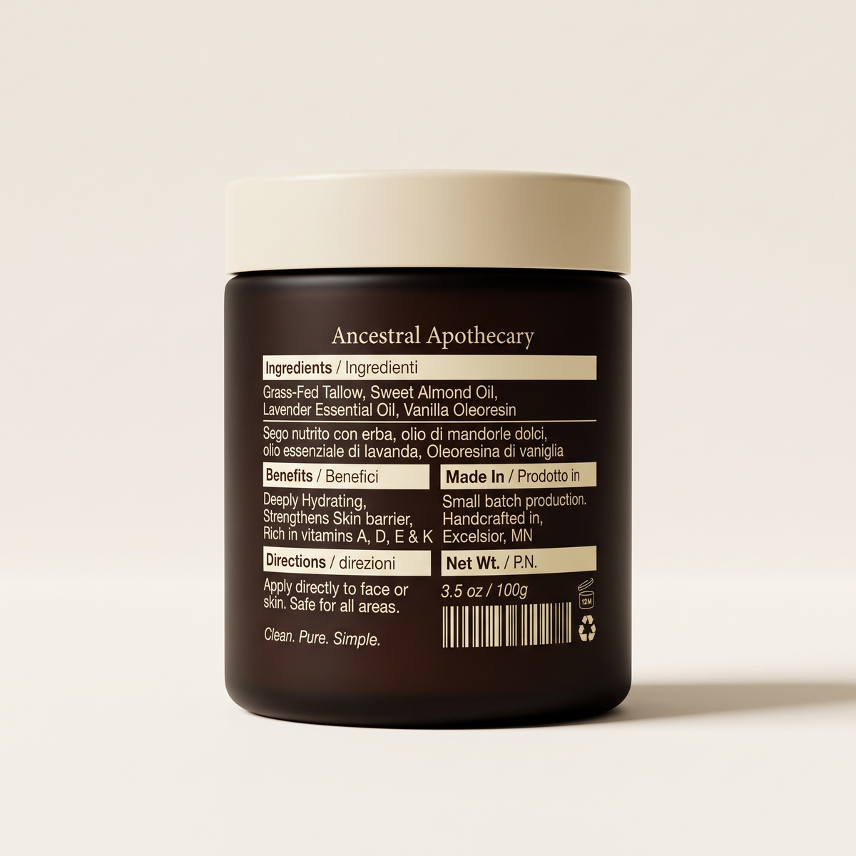Whipped Tallow Body Balm (Vanilla Lavender)